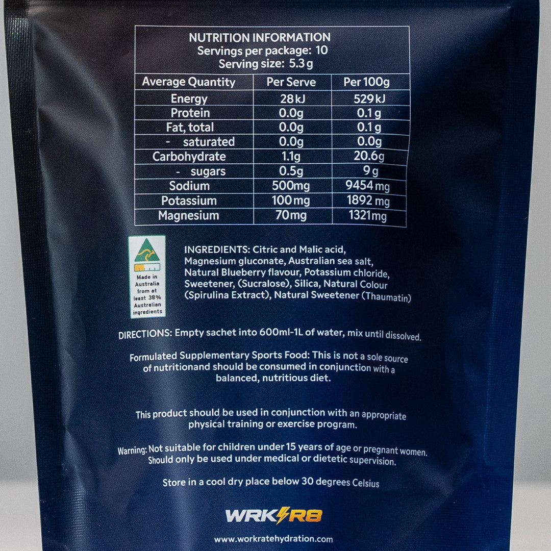 BLUEBERRY ELECTROLYTE | 10 SACHETS | BUY 2 GET ONE FREE